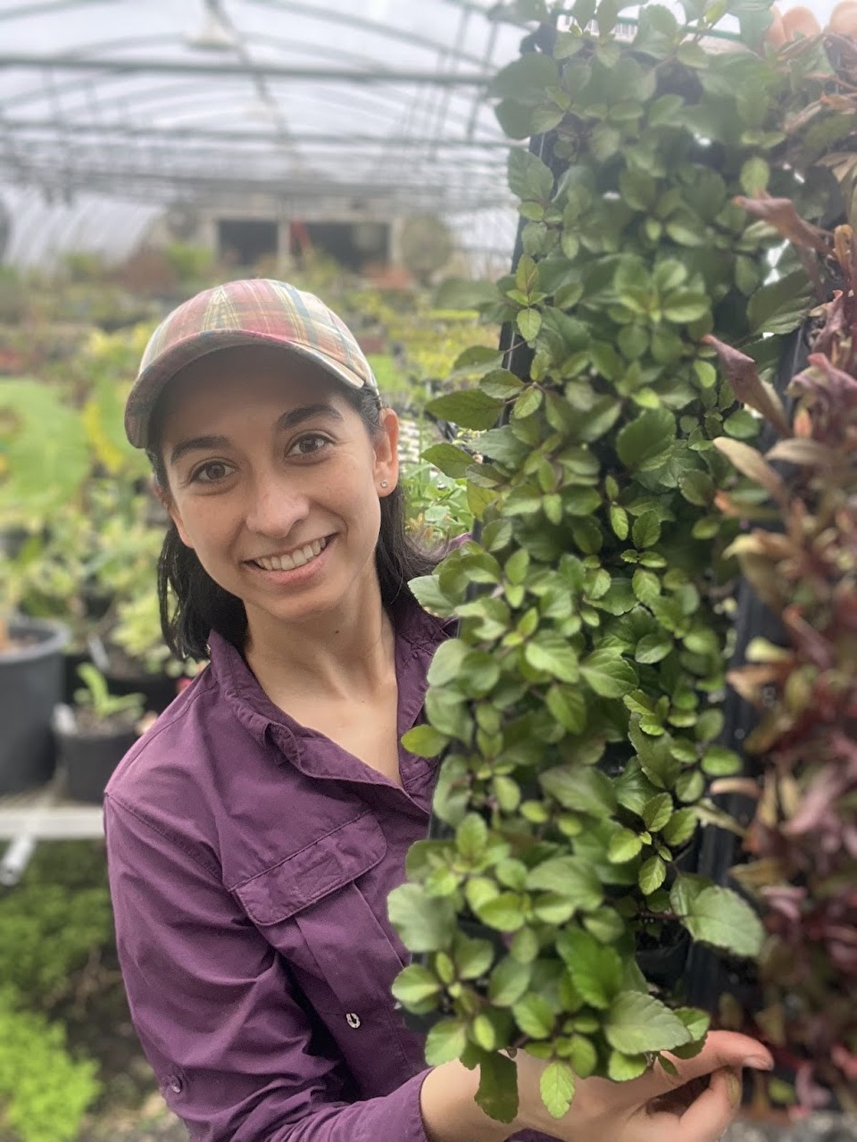 Photo of Jordan Cunningham, greenhouse and nursery manager at SFA Gardens