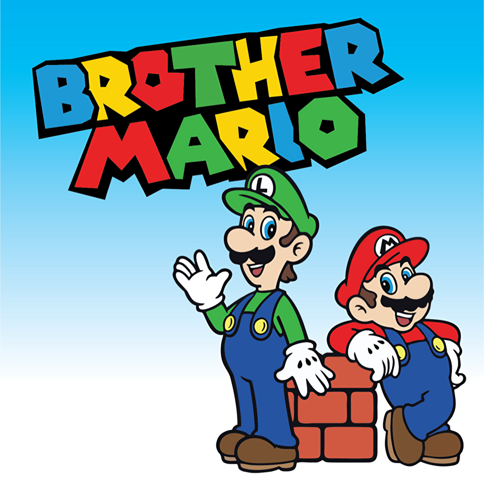 image of cartoon characters Mario and his brother, Luigi