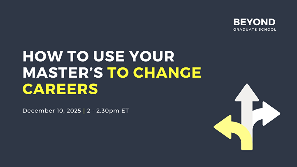 How to Use Your Master's to Change Careers