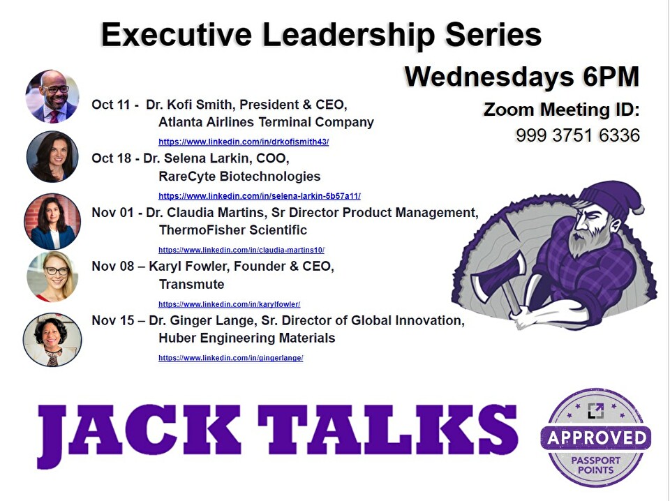 Jack Talks, Executive Leadership Series info graphic